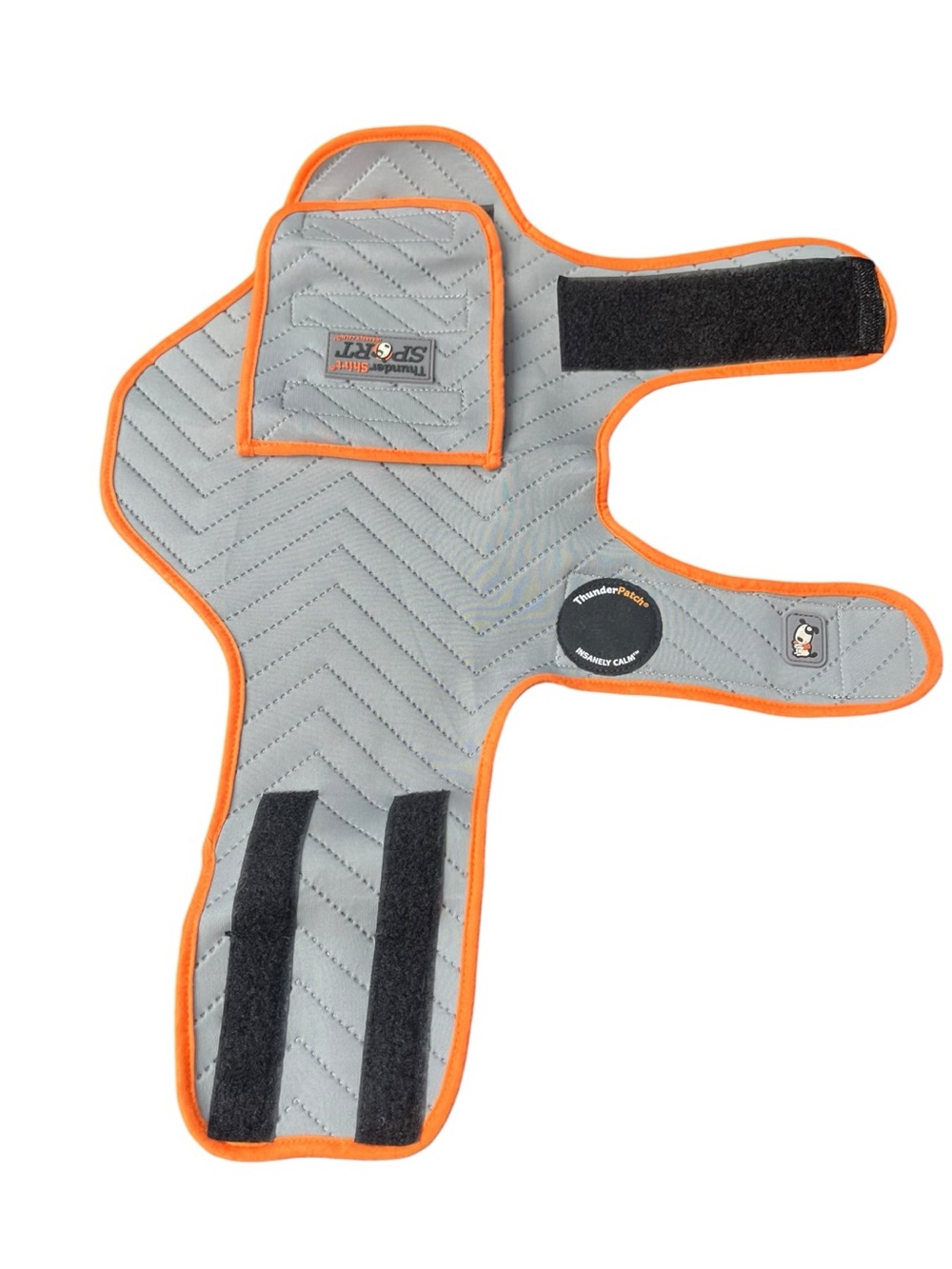 Thundershirt Gray Calming Wrap with Orange Trim - Picture 1 of 7